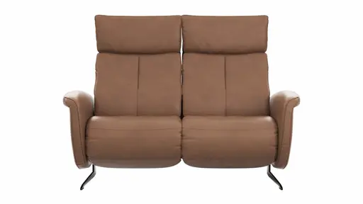 Sofa Sitz.Konzept Sofa - 2,5-Sitzer inkl. Kopfteilverstellung, Leder, Cognac