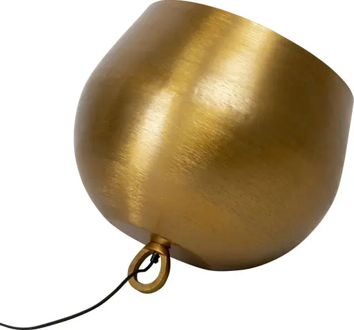 Bodenleuchte- DH ca. 50x50 cm, Stahl, Messing beschichtet, Gold