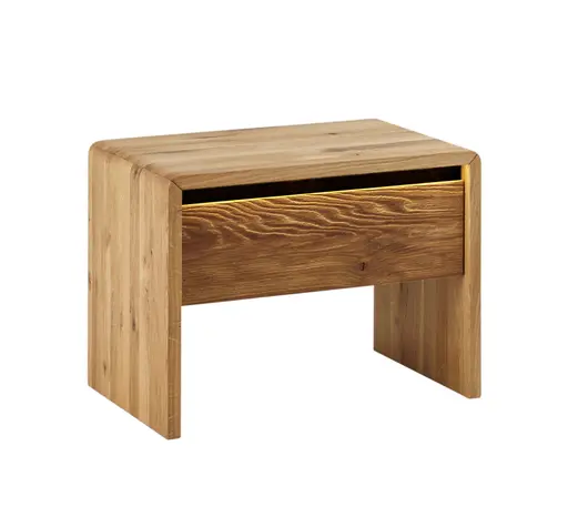 Nachttisch Ottawa - inkl. Beleuchtung, Wildeiche massiv, geölt