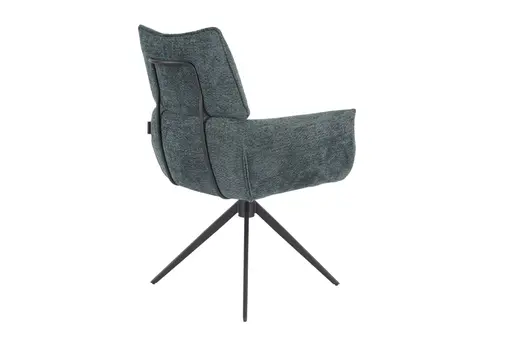 Armlehnstuhl MARGIT - drehbar, Stoff, Graublau