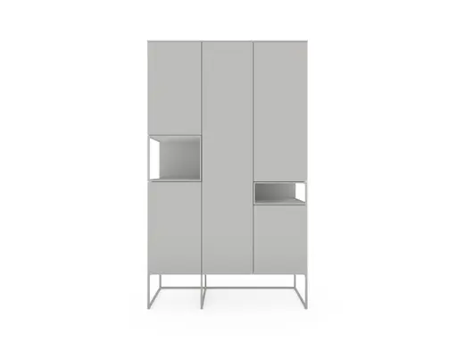 Highboard Catona - Lack matt, Hellgrau