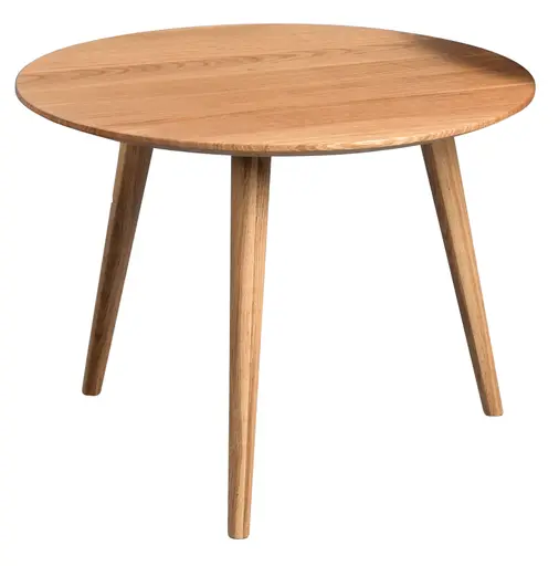 Couchtisch - Ø/H ca. 60x45 cm, Wildeiche massiv geölt