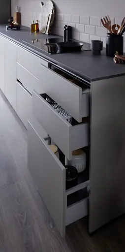 Inselküche 56.210 CO 2 523, Taupe metallic matt