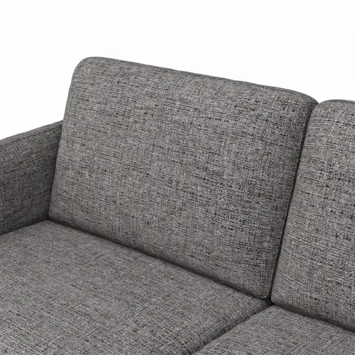 Ecksofa Enna - 3-Sitzer, Ecke rechts, Sitzvorzug (motorisch), Stoff, Graphit