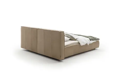 Bett Alvito - Liegefläche ca. 180x200 cm, Leder, Cappuccino