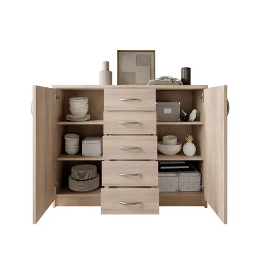 Kommode - B ca. 109 cm, Sonoma Eiche Nachbildung