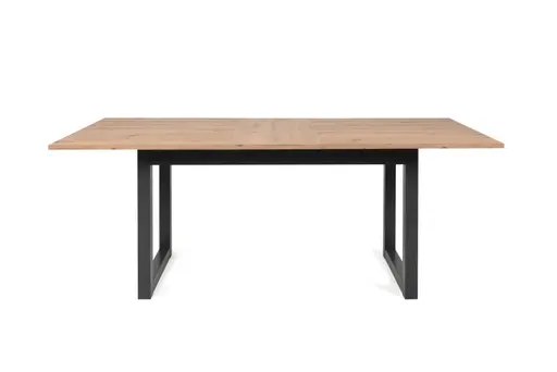 Esstisch- Ausziehbar, LB ca. 160x90 cm, Eiche Dekor, Anthrazit