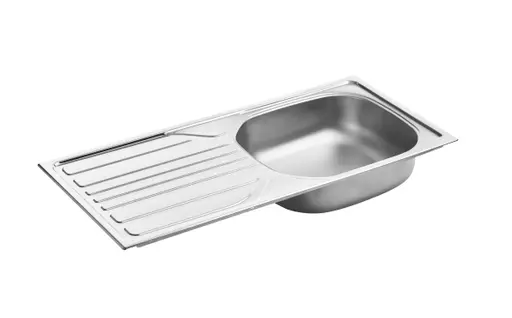 Küchenblock- inkl. E-Geräte, B ca. 260 cm, Weiß Matt, Eiche Dekor