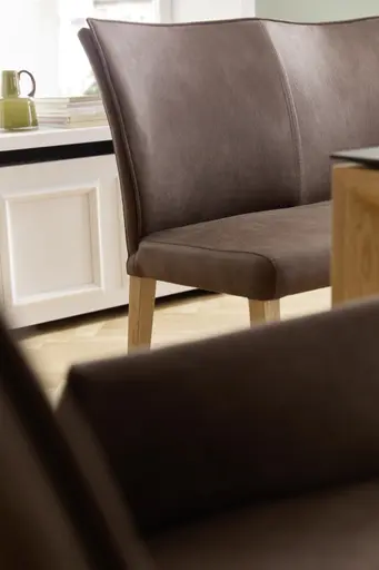 Polsterbank Florea - Breite ca. 155 cm, Stoff, Dunkelbraun