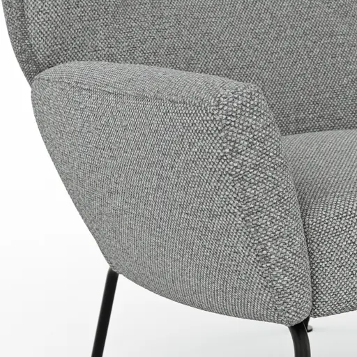 Sessel Maximilian - Stoff, Hellgrau