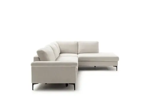 Ecksofa - 2,5-Sitzer mit Ecke rechts, Stoff, Natur