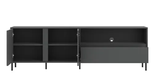 TV-Lowboard - B ca. 208 cm, Anthrazit