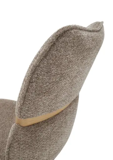 Stuhl MAROU - drehbar, Stoff, Braun