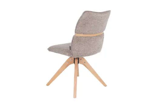 Stuhl MAROU - drehbar, Stoff, Braun