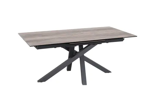 Esstisch MIKKEL - ausziehbar, LB ca. 180x95 cm, Glaskeramik, Braun