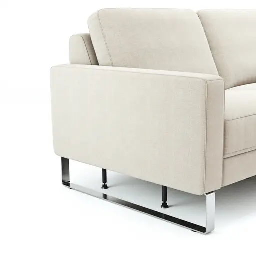 Ecksofa Anna - 2,5-Sitzer mit Ecke rechts inkl. Relaxfunktion (motorisch), Stoff, Beige