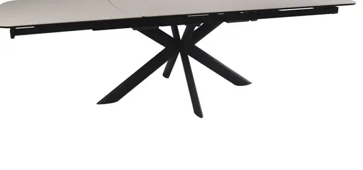 Esstisch MAXIE - ausziehbar, LB ca. 190x98 cm, Glaskeramik, Travertin farbig