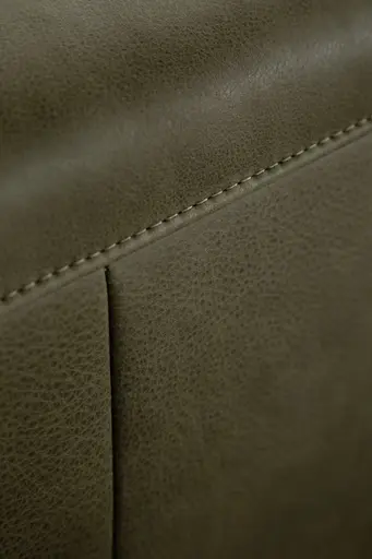 Ecksofa Solano - 2,5-Sitzer mit Ecke Rechts, Leder, Olive