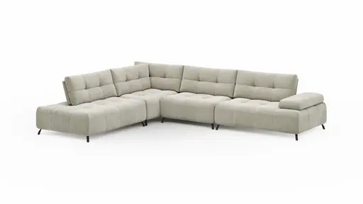 Ecksofa Comodo - Ecke links, 2,5-Sitzer, Stoff, Offwhite