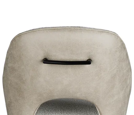 Barhocker MAILE - drehbar, höhenverstellbar, Stoff, Creme