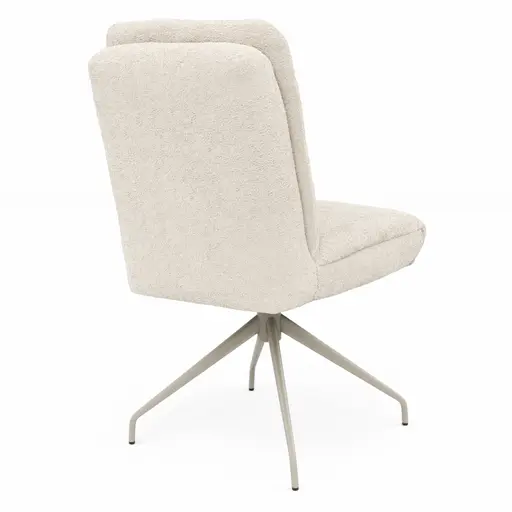 Stuhl Evania - Dreh und Relax-Funktion, hoher Rücken, Stoff, Creme