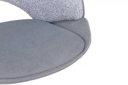 Stuhl MERIEM - drehbar, Stoff, Grau