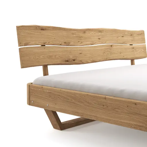 Bettgestell 1660 - Liegefläche ca. 200x200 cm, Wildeiche geölt, sandgestrahlt