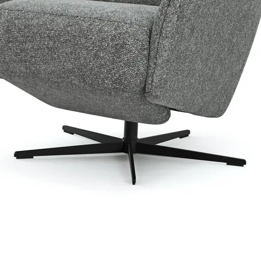 Relaxsessel Clemens - inkl. Relaxfunktion (motorisch), Kopfstütze/Akku, Stoff, Grau