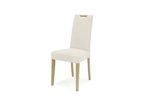 Stuhl  SITTING TOGETHER_S- Stoff, Creme, Eiche Natur