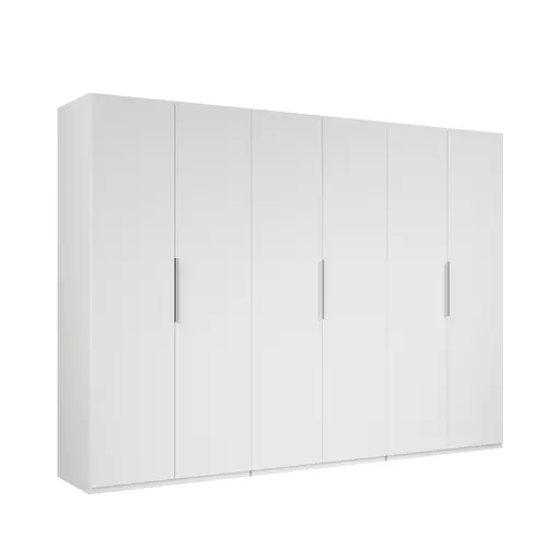 Drehtürenschrank- B ca. 300 cm, Weiß