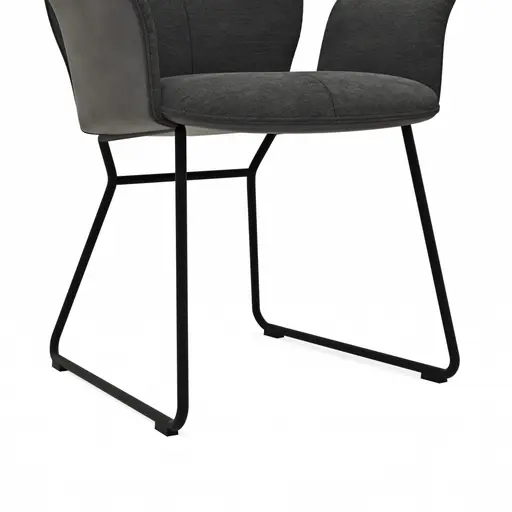 Armlehnstuhl Dinner - Stoff, Anthrazit