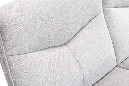 Sofa - 3-Sitzer, Kopf/Fußteil verstellbar, Stoff, Grau