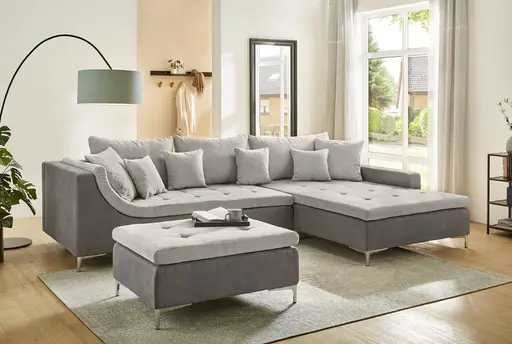 Hocker - Stoff, Dunkelgrau