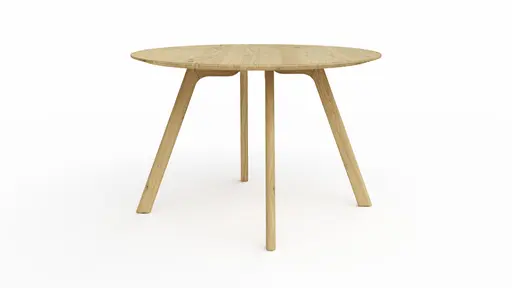 Esstisch Phoenix - LBH ca. 120x120x75 cm, Eiche massiv, Bianco geölt