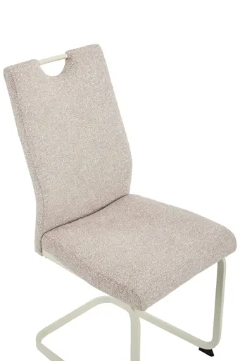 Freischwinger - Stoff, Creme