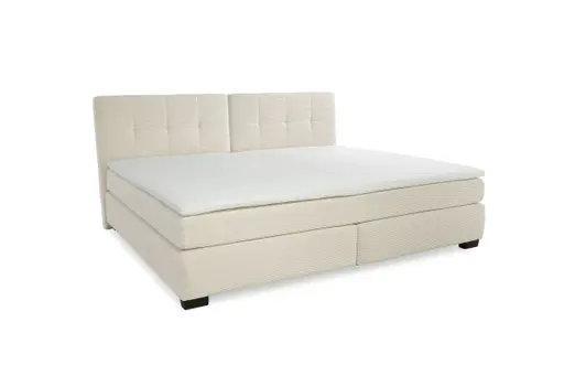 Boxspringbett JILA- Ligefläche ca. 240x200 cm, Stoff, Beige