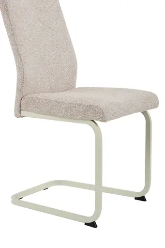 Freischwinger - Stoff, Creme