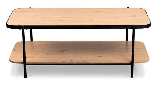 Couchtisch - LB ca. 120x64 cm, Artisan Eiche Nachbildung, Schwarz