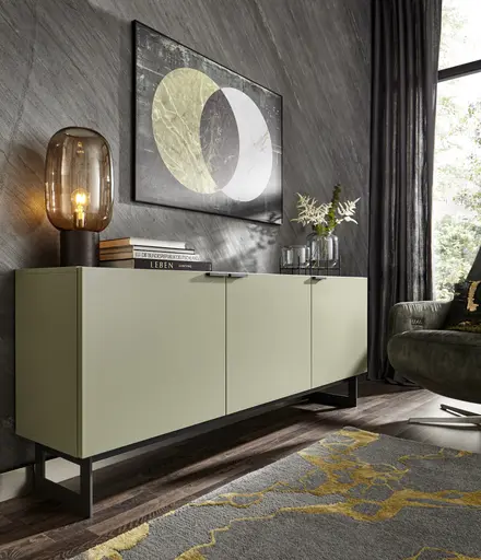 Sideboard 4450 - Lack, Olivgrün