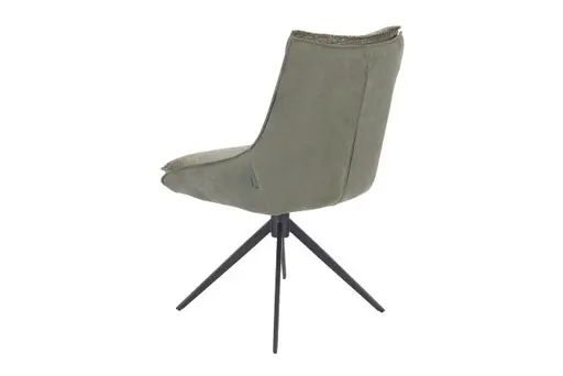 Stuhl MANDY - drehbar, Stoff, Grün