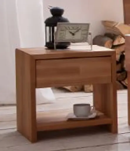 Nachtkonsole- Kernbuche, Massiv, Geölt