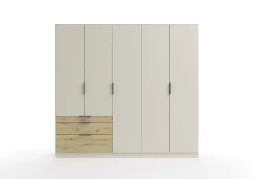 Drehtürenschrank RANI- B ca. 226 cm, Champagner, Eiche Dekor