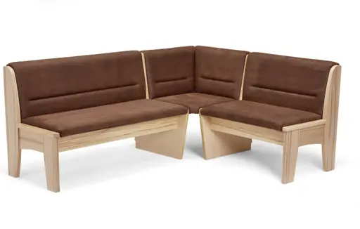 Eckbank - BT ca. 196x156 cm, Polyester, Braun
