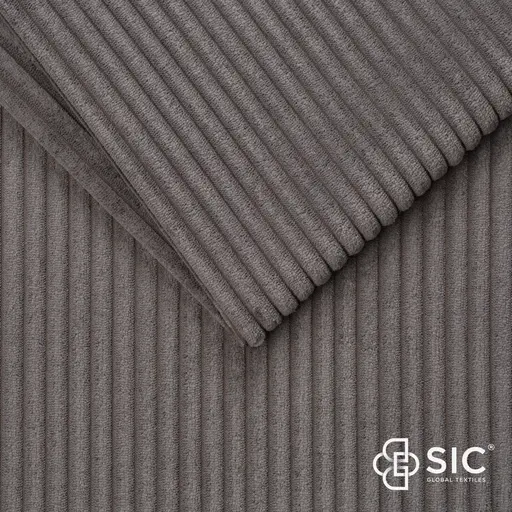 Wohnlandschaft - Ecke links, 2-Sitzer, Longchair rechts, Stoff, Grau