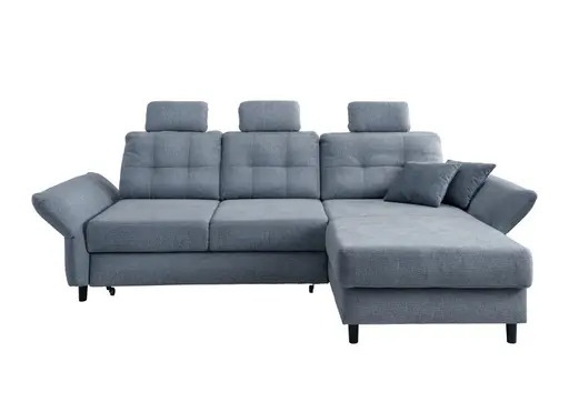 Polsterecke - 2-Sitzer, Ecke rechts, inkl. Funktionen, Stoff, Hellblau