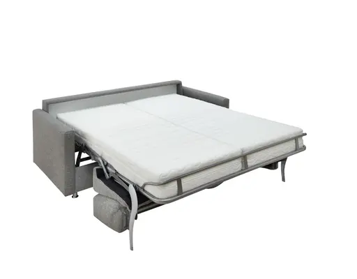 Sofa - 2-Sitzer mit Schlaffunktion, Stoff, Grau