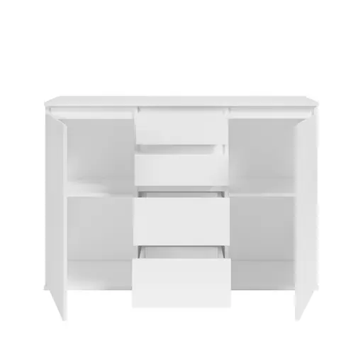 Kommode - B ca. 119 cm, Weiß