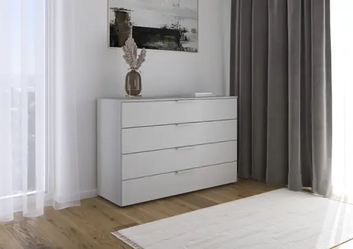 Kommode - Seidengrau Dekor