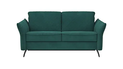 Sofa Melida - 2,5-Sitzer inkl. Schlaffunktion, Stoff, Smaragd