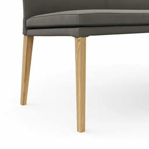 Polsterbank Tuma - Breite ca. 175 cm, Leder, Grau